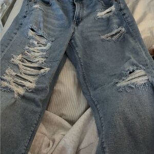 American Eagle Outfitters Light Blue Distressed Jeans